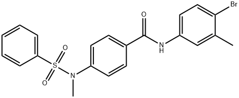 N-(4-bromo-3-methylphenyl)-4-[methyl(phenylsulfonyl)amino]benzamide Struktur