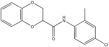 N-(4-chloro-2-methylphenyl)-2,3-dihydro-1,4-benzodioxine-2-carboxamide Struktur