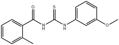 N-(3-methoxyphenyl)-N'-(2-methylbenzoyl)thiourea Struktur