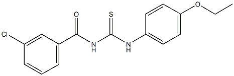 N-(3-chlorobenzoyl)-N'-(4-ethoxyphenyl)thiourea Struktur