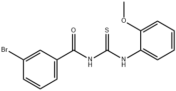 N-(3-bromobenzoyl)-N'-(2-methoxyphenyl)thiourea Struktur