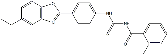 N-[4-(5-ethyl-1,3-benzoxazol-2-yl)phenyl]-N'-(2-methylbenzoyl)thiourea Struktur