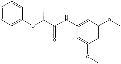 N-(3,5-dimethoxyphenyl)-2-phenoxypropanamide Struktur