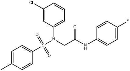 2-{3-chloro[(4-methylphenyl)sulfonyl]anilino}-N-(4-fluorophenyl)acetamide Struktur