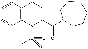 N-[2-(1-azepanyl)-2-oxoethyl]-N-(2-ethylphenyl)methanesulfonamide Struktur