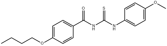 N-(4-butoxybenzoyl)-N'-(4-methoxyphenyl)thiourea Struktur