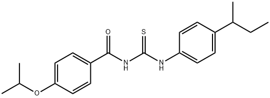 N-(4-sec-butylphenyl)-N'-(4-isopropoxybenzoyl)thiourea Struktur