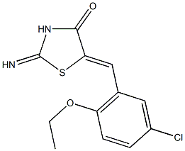 5-(5-chloro-2-ethoxybenzylidene)-2-imino-1,3-thiazolidin-4-one Struktur