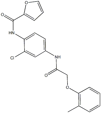 N-(2-chloro-4-{[(2-methylphenoxy)acetyl]amino}phenyl)-2-furamide Struktur