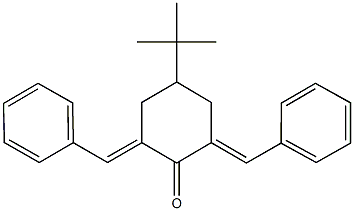 2,6-dibenzylidene-4-tert-butylcyclohexanone Struktur