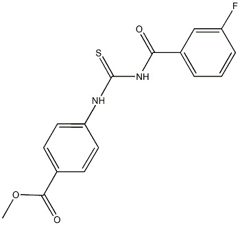 methyl 4-({[(3-fluorobenzoyl)amino]carbothioyl}amino)benzoate Struktur