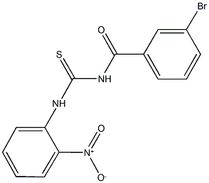 N-(3-bromobenzoyl)-N'-{2-nitrophenyl}thiourea Struktur