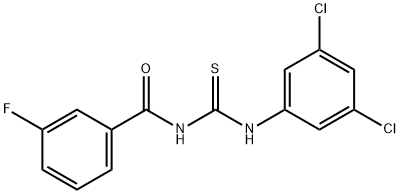 N-(3,5-dichlorophenyl)-N'-(3-fluorobenzoyl)thiourea Struktur