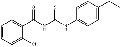 N-(2-chlorobenzoyl)-N'-(4-ethylphenyl)thiourea Struktur