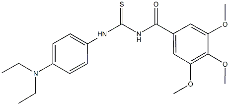 N-[4-(diethylamino)phenyl]-N'-(3,4,5-trimethoxybenzoyl)thiourea Struktur