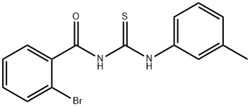 N-(2-bromobenzoyl)-N'-(3-methylphenyl)thiourea Struktur