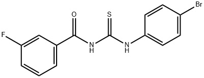 N-(4-bromophenyl)-N'-(3-fluorobenzoyl)thiourea Struktur