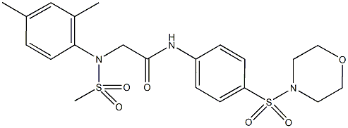 2-[2,4-dimethyl(methylsulfonyl)anilino]-N-[4-(4-morpholinylsulfonyl)phenyl]acetamide Struktur