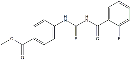 methyl 4-({[(2-fluorobenzoyl)amino]carbothioyl}amino)benzoate Struktur