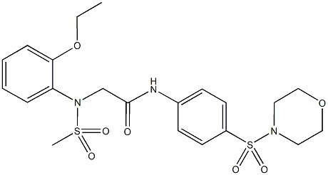 2-[2-ethoxy(methylsulfonyl)anilino]-N-[4-(4-morpholinylsulfonyl)phenyl]acetamide Struktur