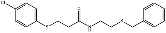 N-[2-(benzylsulfanyl)ethyl]-3-[(4-chlorophenyl)sulfanyl]propanamide Struktur