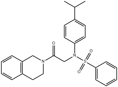 N-[2-(3,4-dihydroisoquinolin-2(1H)-yl)-2-oxoethyl]-N-(4-isopropylphenyl)benzenesulfonamide Struktur