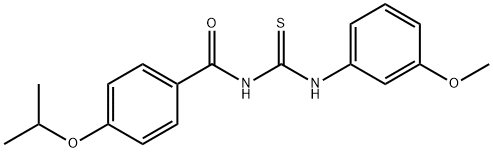 N-(4-isopropoxybenzoyl)-N'-(3-methoxyphenyl)thiourea Struktur