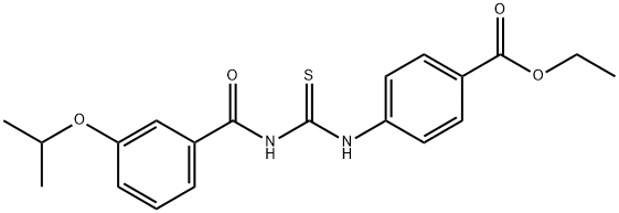 ethyl 4-({[(3-isopropoxybenzoyl)amino]carbothioyl}amino)benzoate Struktur