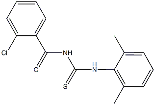 N-(2-chlorobenzoyl)-N'-(2,6-dimethylphenyl)thiourea Struktur