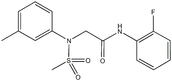 N-(2-fluorophenyl)-2-[3-methyl(methylsulfonyl)anilino]acetamide Struktur