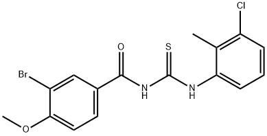 N-(3-bromo-4-methoxybenzoyl)-N'-(3-chloro-2-methylphenyl)thiourea Struktur