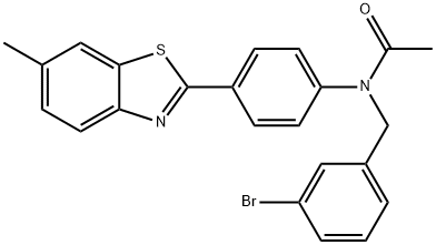 N-(3-bromobenzyl)-N-[4-(6-methyl-1,3-benzothiazol-2-yl)phenyl]acetamide Struktur