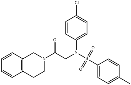 N-(4-chlorophenyl)-N-[2-(3,4-dihydroisoquinolin-2(1H)-yl)-2-oxoethyl]-4-methylbenzenesulfonamide Struktur