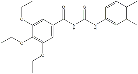 N-(3,4-dimethylphenyl)-N'-(3,4,5-triethoxybenzoyl)thiourea Struktur