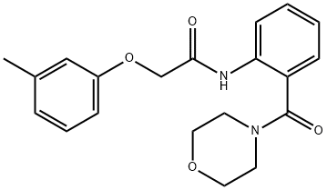 2-(3-methylphenoxy)-N-[2-(4-morpholinylcarbonyl)phenyl]acetamide Struktur