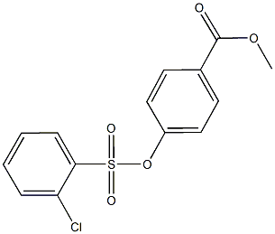 methyl 4-{[(2-chlorophenyl)sulfonyl]oxy}benzoate Struktur