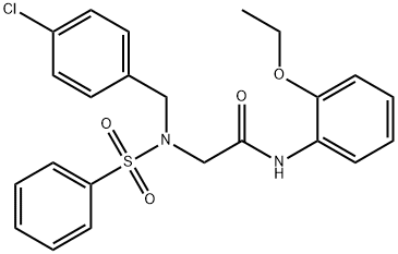 2-[[(4-chlorophenyl)methyl](phenylsulfonyl)amino]-N-[2-(ethyloxy)phenyl]acetamide Struktur