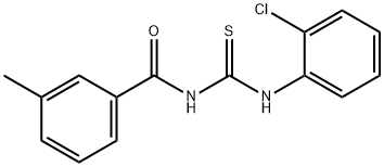 N-(2-chlorophenyl)-N'-(3-methylbenzoyl)thiourea Struktur