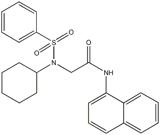 2-[cyclohexyl(phenylsulfonyl)amino]-N-naphthalen-1-ylacetamide Struktur