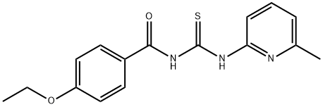 N-(4-ethoxybenzoyl)-N'-(6-methyl-2-pyridinyl)thiourea Struktur