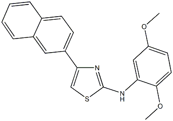 N-(2,5-dimethoxyphenyl)-4-(2-naphthyl)-1,3-thiazol-2-amine Struktur