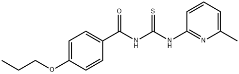 N-(6-methyl-2-pyridinyl)-N'-(4-propoxybenzoyl)thiourea Struktur