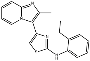 N-(2-ethylphenyl)-4-(2-methylimidazo[1,2-a]pyridin-3-yl)-1,3-thiazol-2-amine Struktur