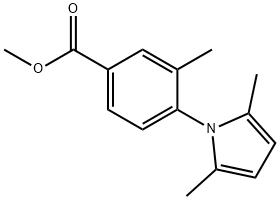 methyl 4-(2,5-dimethyl-1H-pyrrol-1-yl)-3-methylbenzoate Struktur