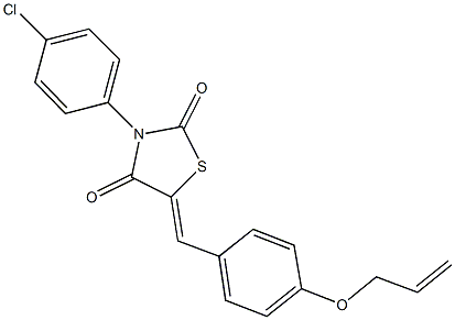 5-[4-(allyloxy)benzylidene]-3-(4-chlorophenyl)-1,3-thiazolidine-2,4-dione Struktur