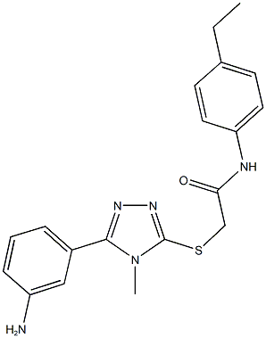 2-{[5-(3-aminophenyl)-4-methyl-4H-1,2,4-triazol-3-yl]sulfanyl}-N-(4-ethylphenyl)acetamide Struktur