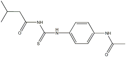 N-[4-({[(3-methylbutanoyl)amino]carbothioyl}amino)phenyl]acetamide Struktur