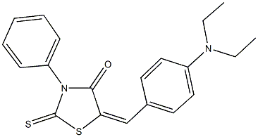 5-[4-(diethylamino)benzylidene]-3-phenyl-2-thioxo-1,3-thiazolidin-4-one Struktur