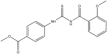 methyl 4-({[(2-methoxybenzoyl)amino]carbothioyl}amino)benzoate Struktur