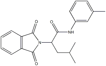 2-(1,3-dioxo-1,3-dihydro-2H-isoindol-2-yl)-4-methyl-N-(3-methylphenyl)pentanamide Struktur